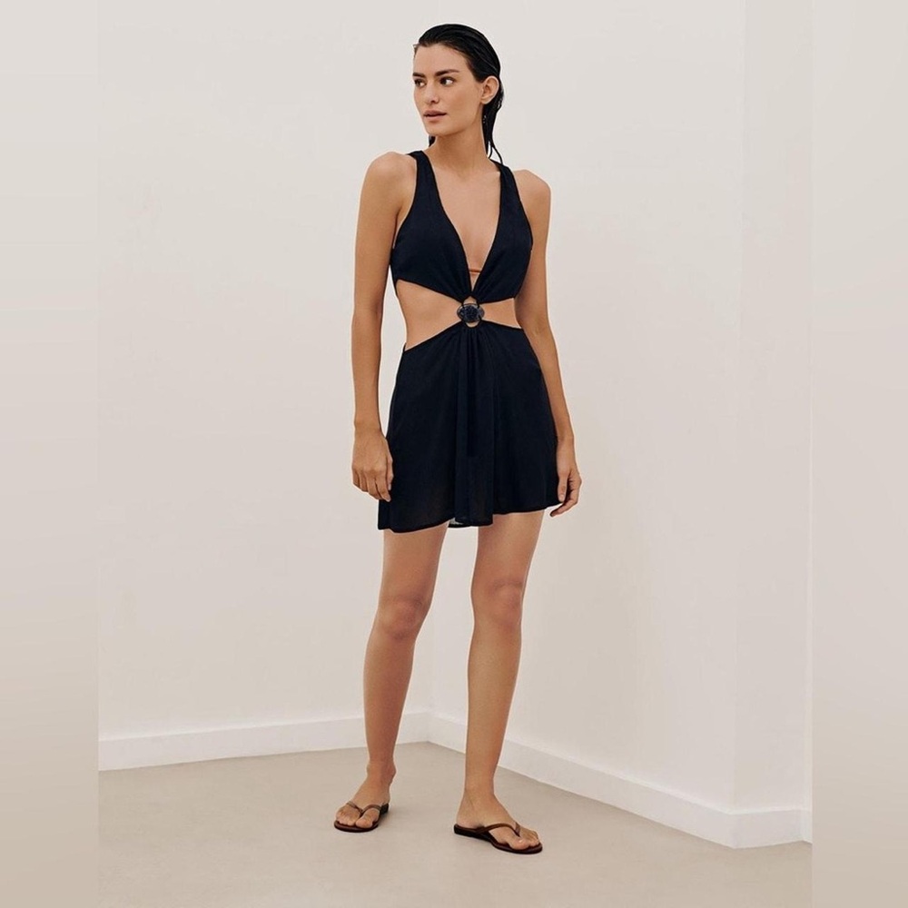 Vix Paula Hermanny Black Sleeveless Cutout Dress